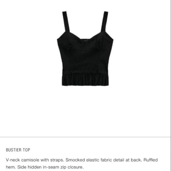 ZARA BUSTIER TOP Size M NEW WITH TAG! - Picture 2 of 3